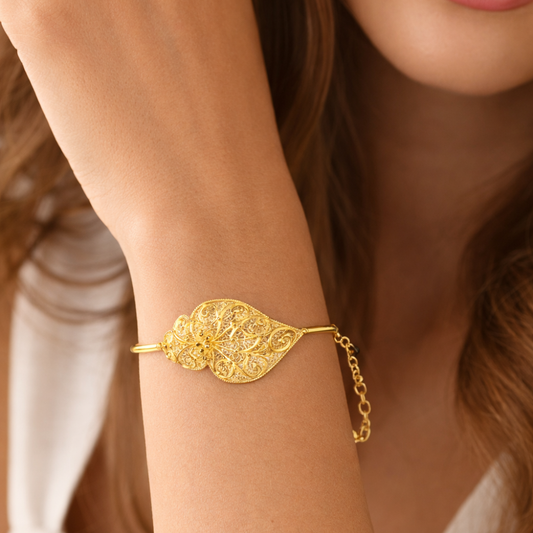 PULSEIRA FILIGRANA EM OURO 19,2K C/ CERTIFICADO