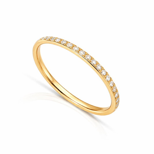 ANEL EM OURO COM ZIRCÔNIAS