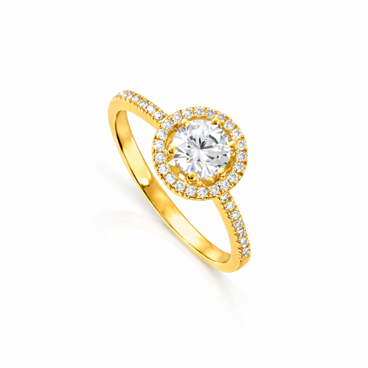 ANEL EM OURO COM ZIRCÔNIAS