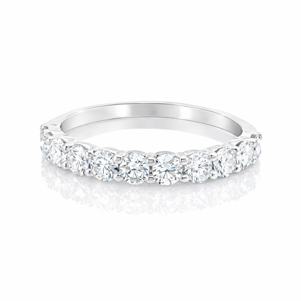 ANEL JOALHARIA EM OURO 18K C/ 9 DIAMANTES LAB-GROWN