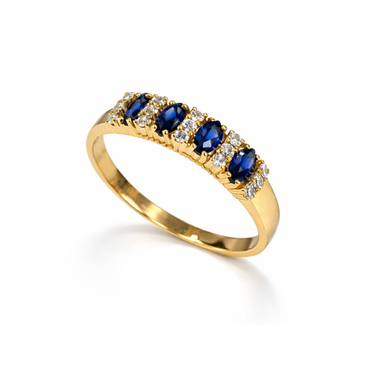 ANEL EM OURO COM ZIRCÔNIAS