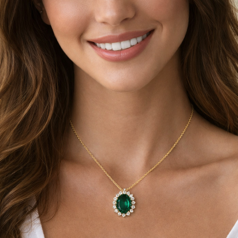 colar em ouro com zircônias