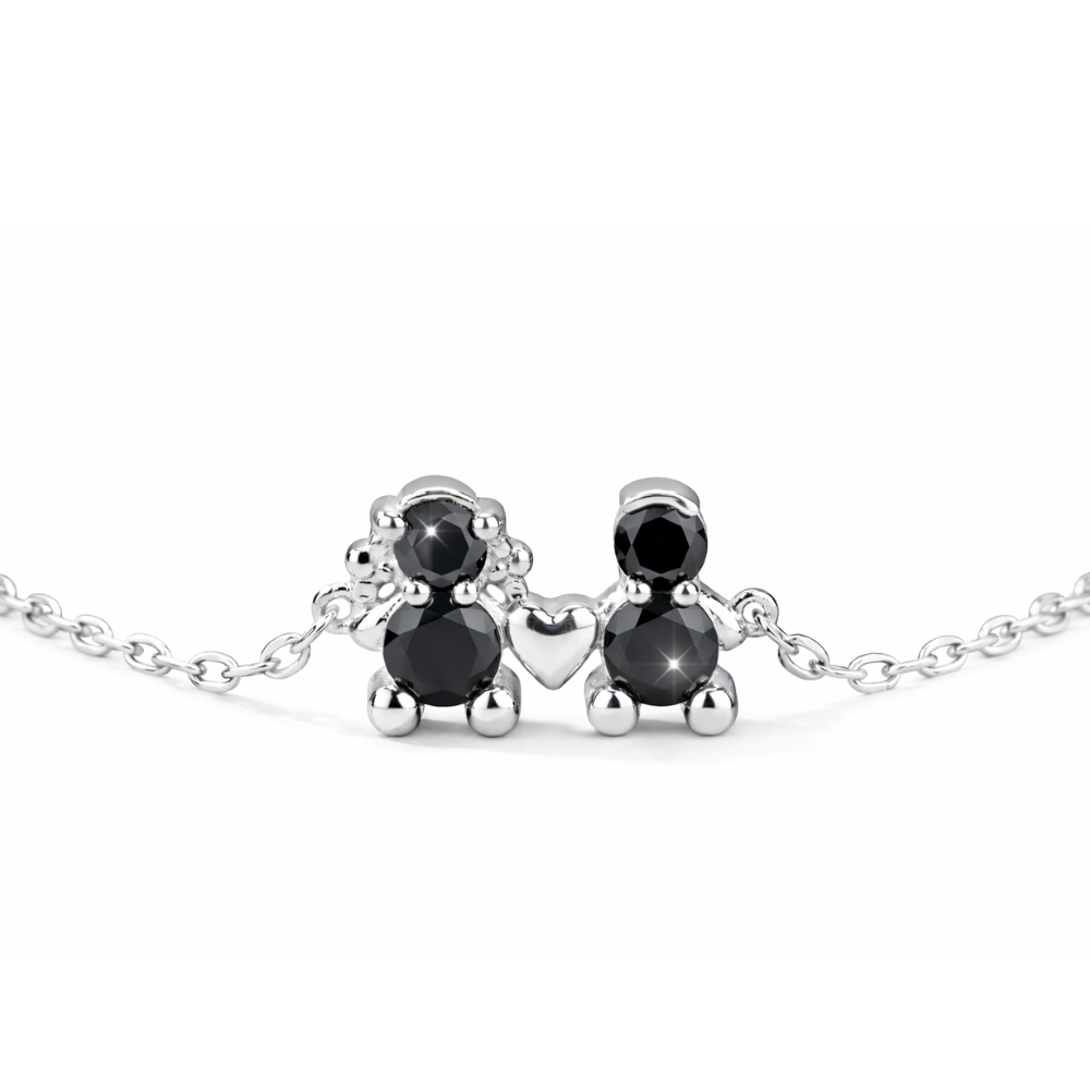 PULSEIRA EM PRATA 925% CASAL AMORZINHO BY MOCHO