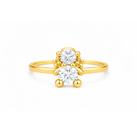 ANEL EM PRATA 925% PLAQUEADO A OURO MENINA AMORZINHO BY MOCHO