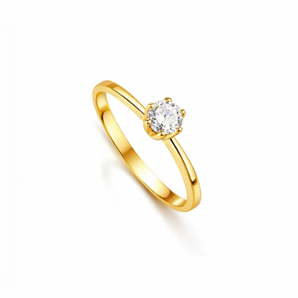 ANEL EM OURO COM ZIRCÔNIAS