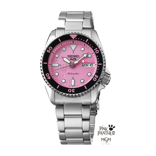 RELÓGIO SEIKO 5 SPORTS - EDIÇÃO LIMITADA PANTERA COR- DE-ROSA