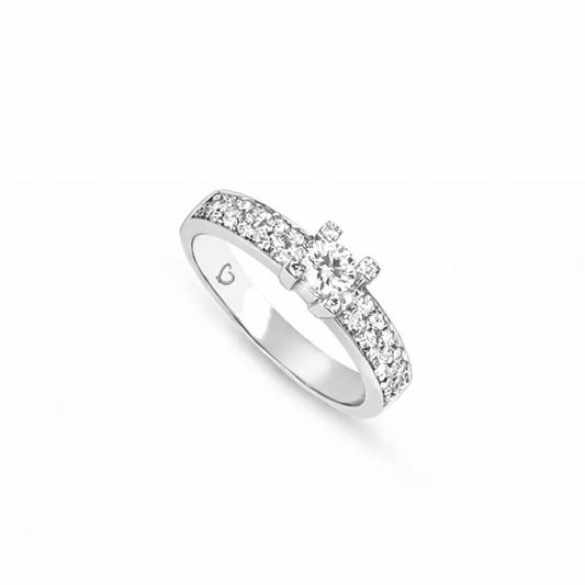 Anel Solitário Romantis em Ouro 19,2k