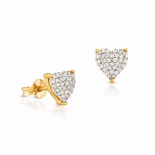 BRINCOS EM OURO 19.2K COM ZIRCÓNIAS