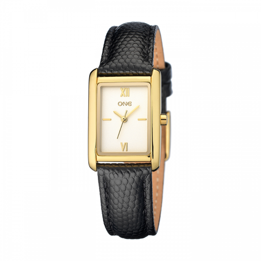RELÓGIO ONE SENHORA GRACE BLACK LEATHER