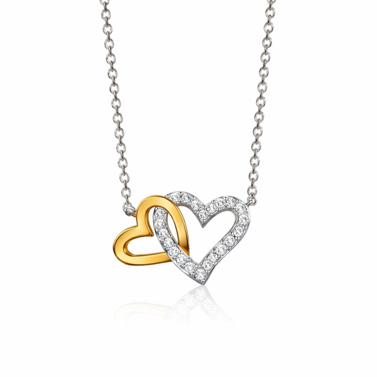 COLAR EM OURO COM ZIRCONIAS-LOVE