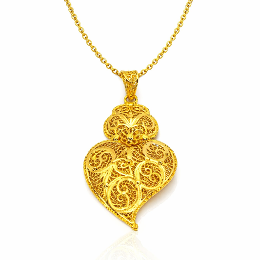 Coração Filigrana em Ouro 19.2k