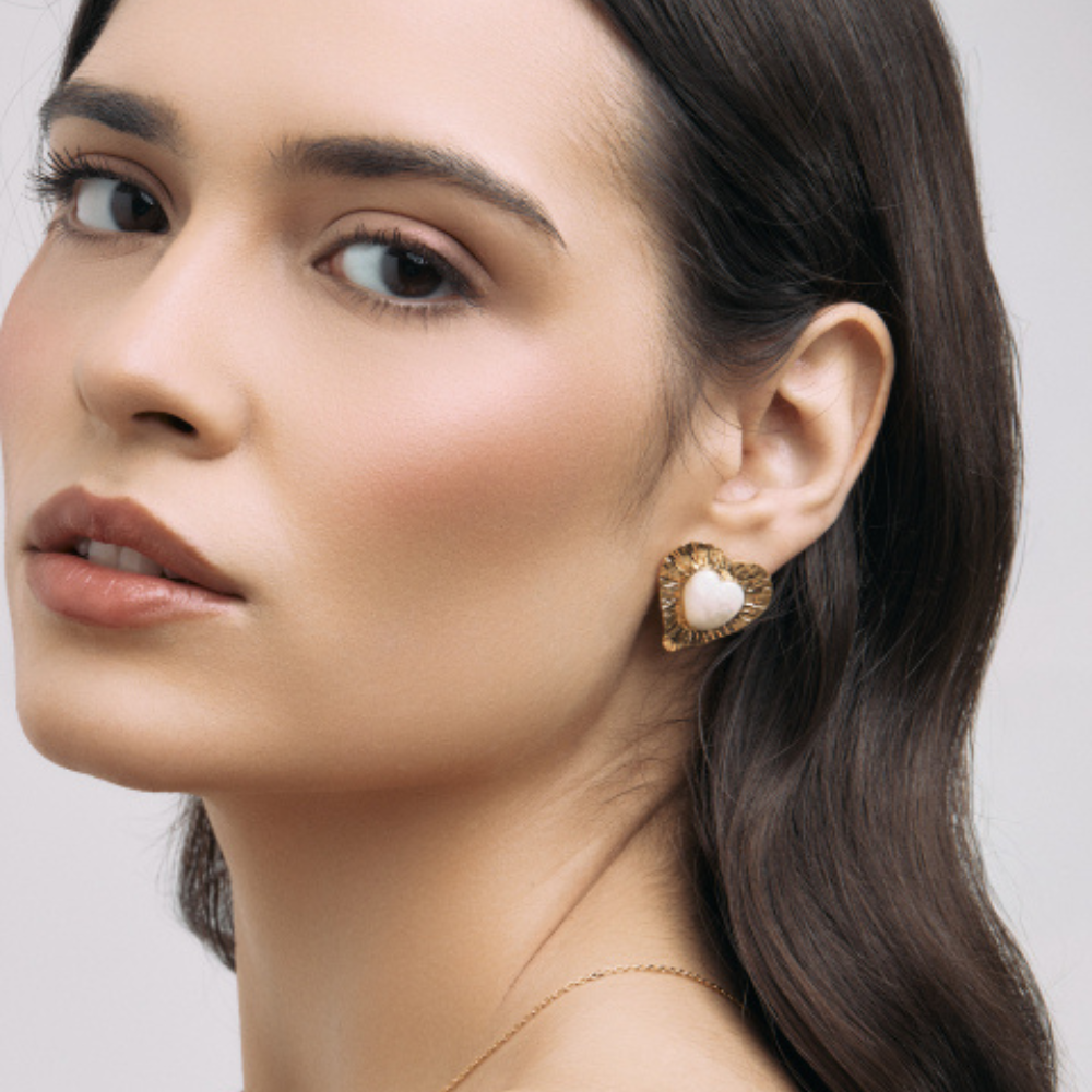 BRINCOS EUGÉNIO CAMPOS EM PRATA 925% LOVE HEART