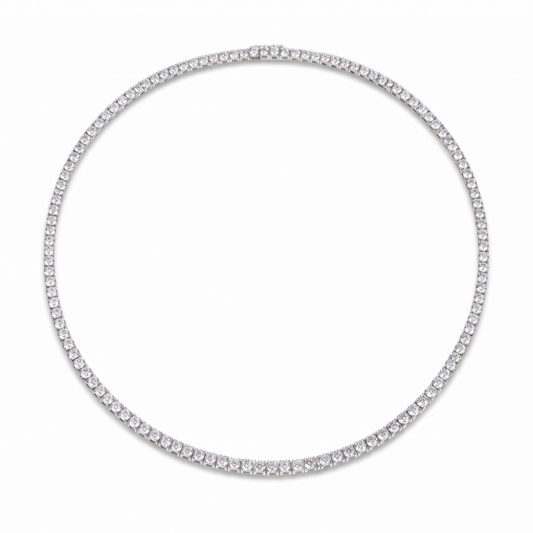 colar em ouro com zircônias