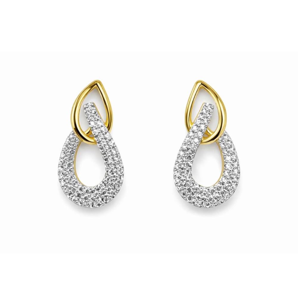 BRINCOS EM PRATA 925% COM ZIRCÓNIAS