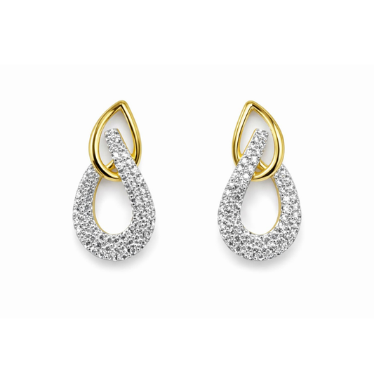 BRINCOS EM PRATA 925% COM ZIRCÓNIAS