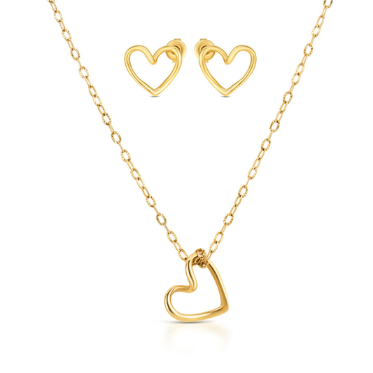 SET COLAR & BRINCOS ONE SENHORA AMOUR GOLD