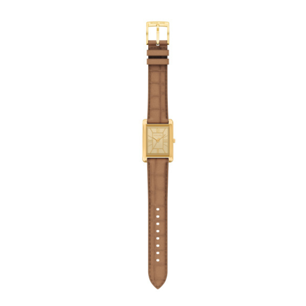 RELOGIO MICHAEL KORS MK7584 DOURADO BRACELETE BEGE MOST. CHAMPANHE