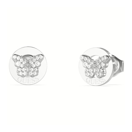 BRINCOS GUESS EM AÇO DOURADO COM ZIRCONIAS