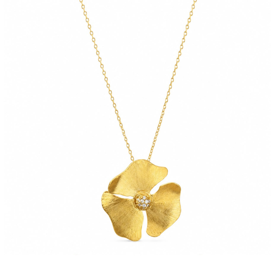 COLAR EM PRATA 925 DOURADA COM ZIRCÔNIAS - XAMMA