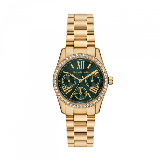 RELOGIO MICHAEL KORS DOURADO MOST. VERDE