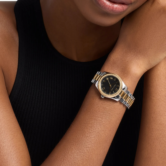 RELOGIO MICHAEL KORS BICOLOR MOST. PRETO