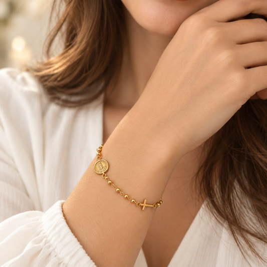 PULSEIRA EM OURO 9K ( TERÇO )
