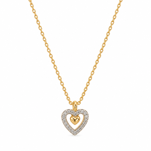 FIO EM PRATA 925% C/ ZIRCONIAS DOURADO - PURE LOVE