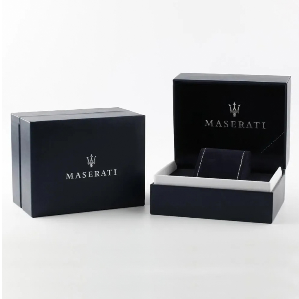 RELOGIO MASERATI HOMEM SFIDA 41MM CHR CHOCO DIA SS BR+BLK ST