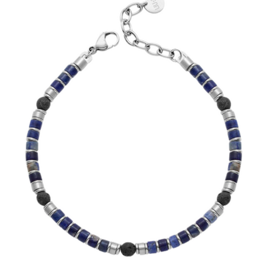 PULSEIRA LIU JO DE HOMEM EM AÇO E PEDRAS