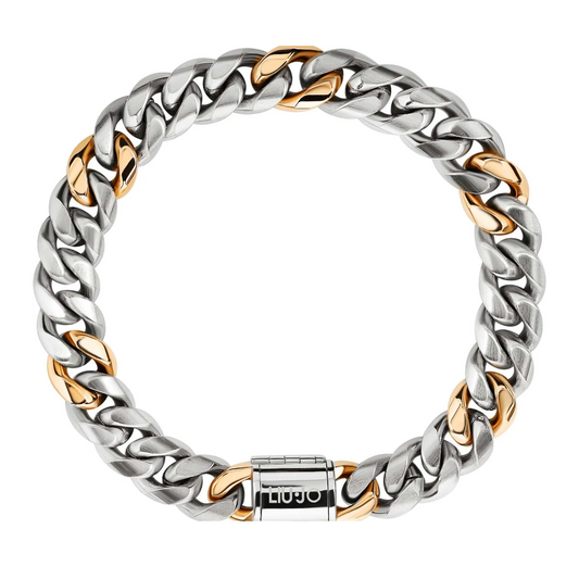 PULSEIRA LIU JO DE HOMEM EM AÇO BICOLOR