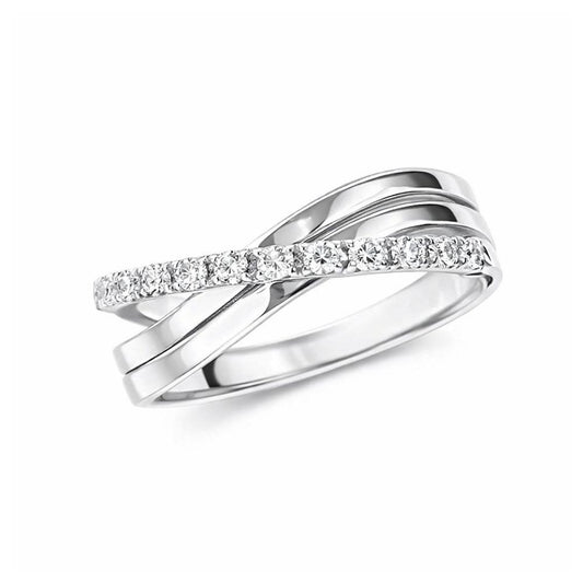 ANEL EM OURO 9K ( 375% ) COM ZIRCONIAS