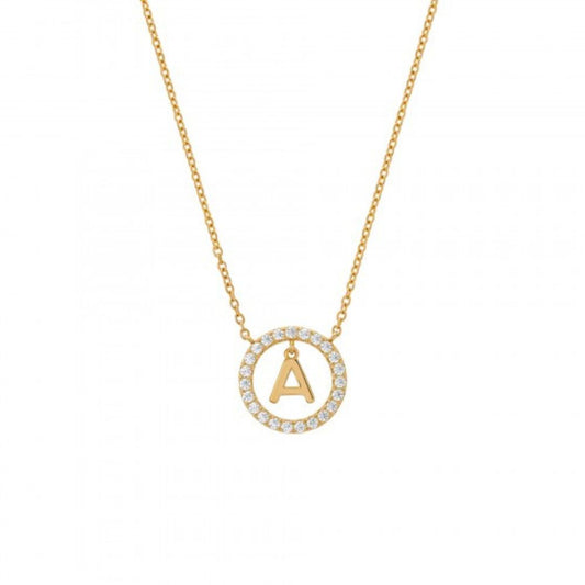 COLAR UNIKE EM PRATA 925% LETRA A