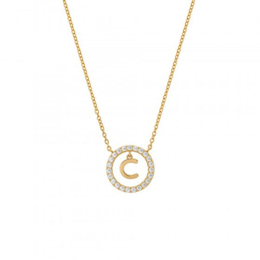 COLAR UNIKE EM PRATA 925% LETRA C