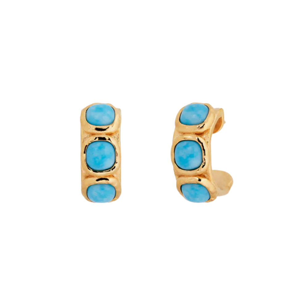 BRINCOS VIDAL & VIDAL EM BRONZE COM BANHO DE OURO 18K