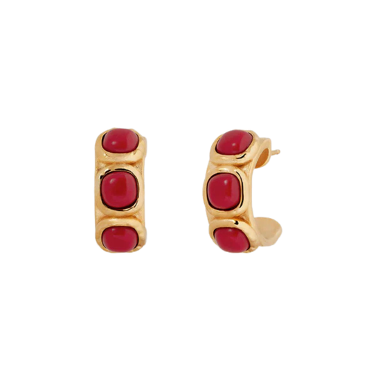BRINCOS VIDAL & VIDAL EM BRONZE COM BANHO DE OURO 18K