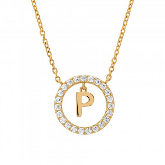 COLAR UNIKE EM PRATA 925% LETRA P