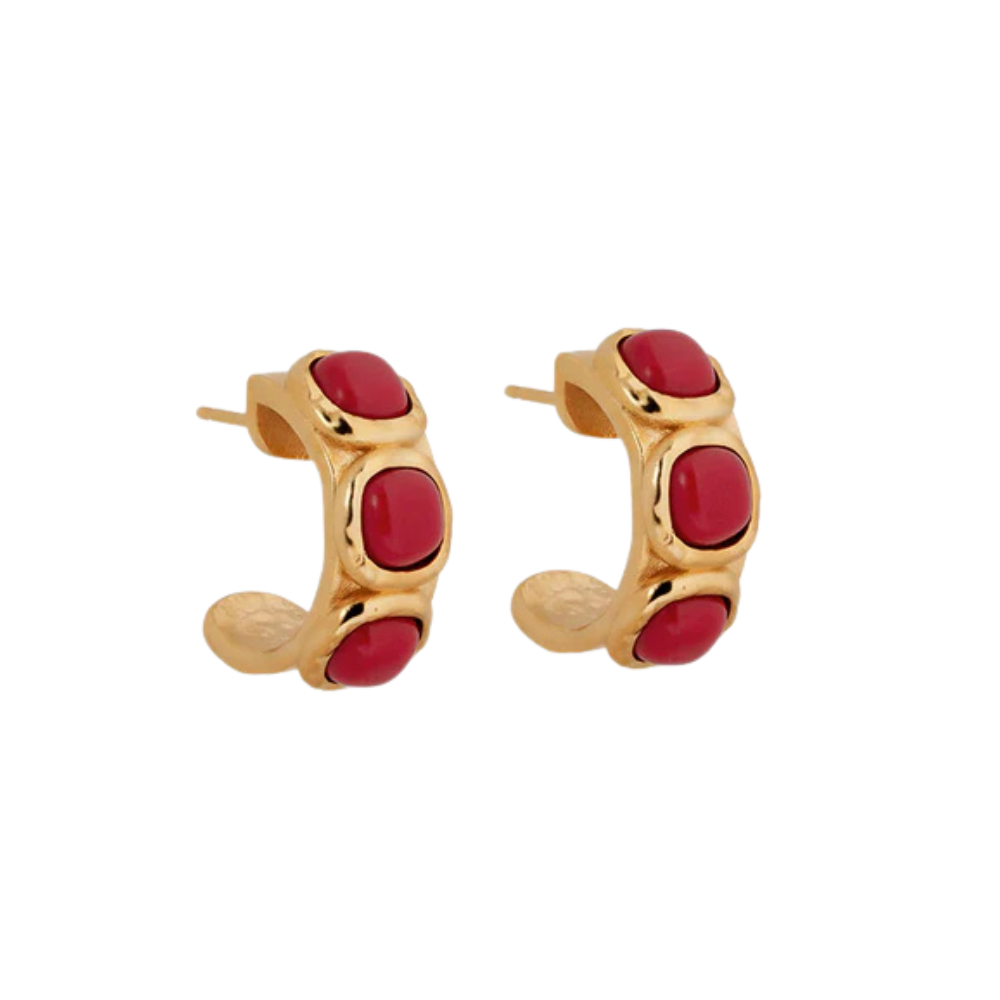 BRINCOS VIDAL & VIDAL EM BRONZE COM BANHO DE OURO 18K