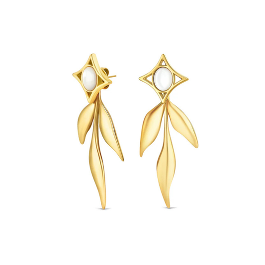 BRINCOS ONE SENHORA MARGOT FALLING LEAVES GOLD