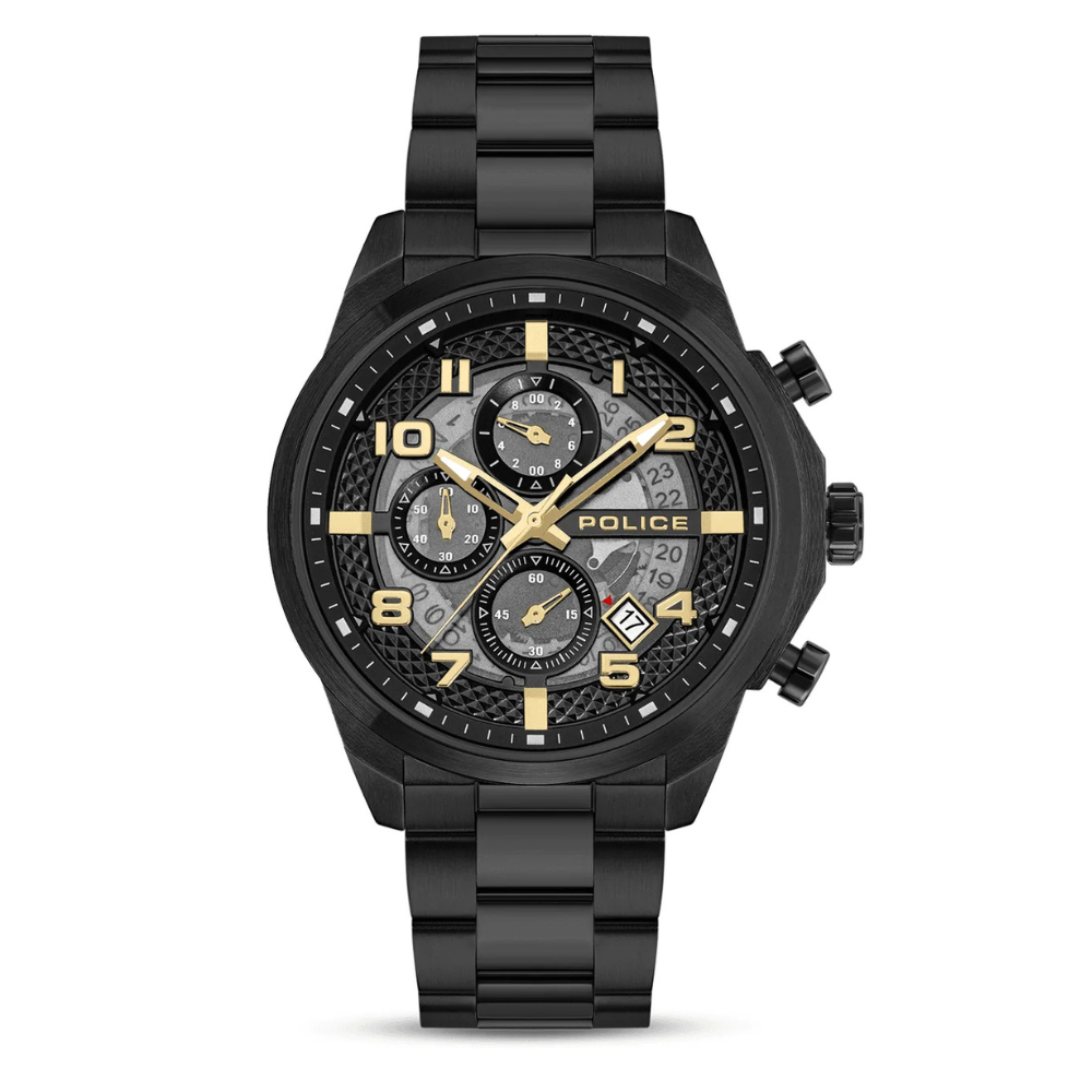 RELOGIO POLICE SOUL CRONO IPB M/ PRETO B/ IPB SS PEWGK0053902