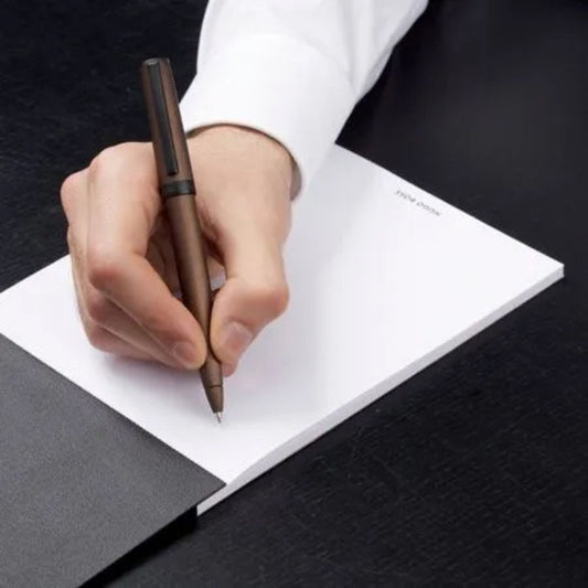 CANETA HUGO BOSS GEAR BRUSHED KHAKI