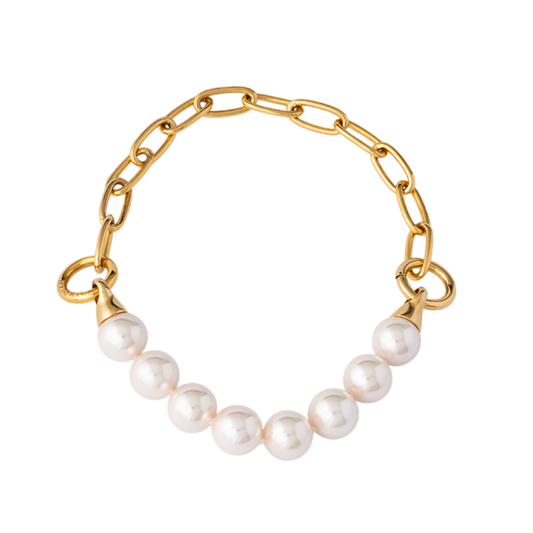 PULSEIRA MAJORICA EM PRATA 925% COM PÉROLAS