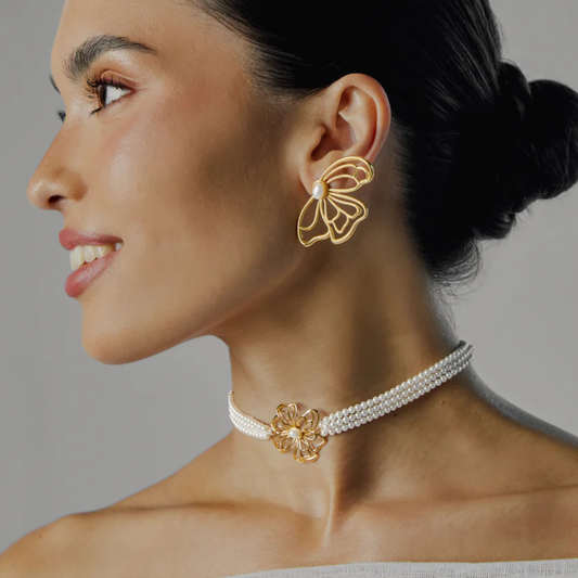 COLAR ONE SENHORA MARGOT PETAL GOLD