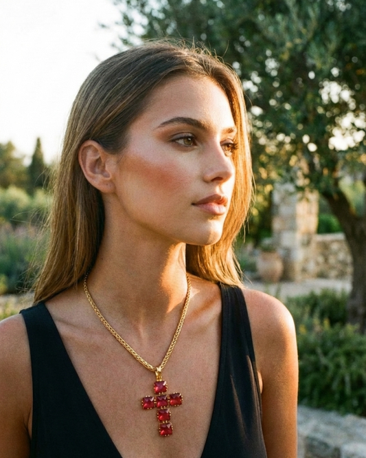 COLAR EM PRATA 925% COM CRUZ