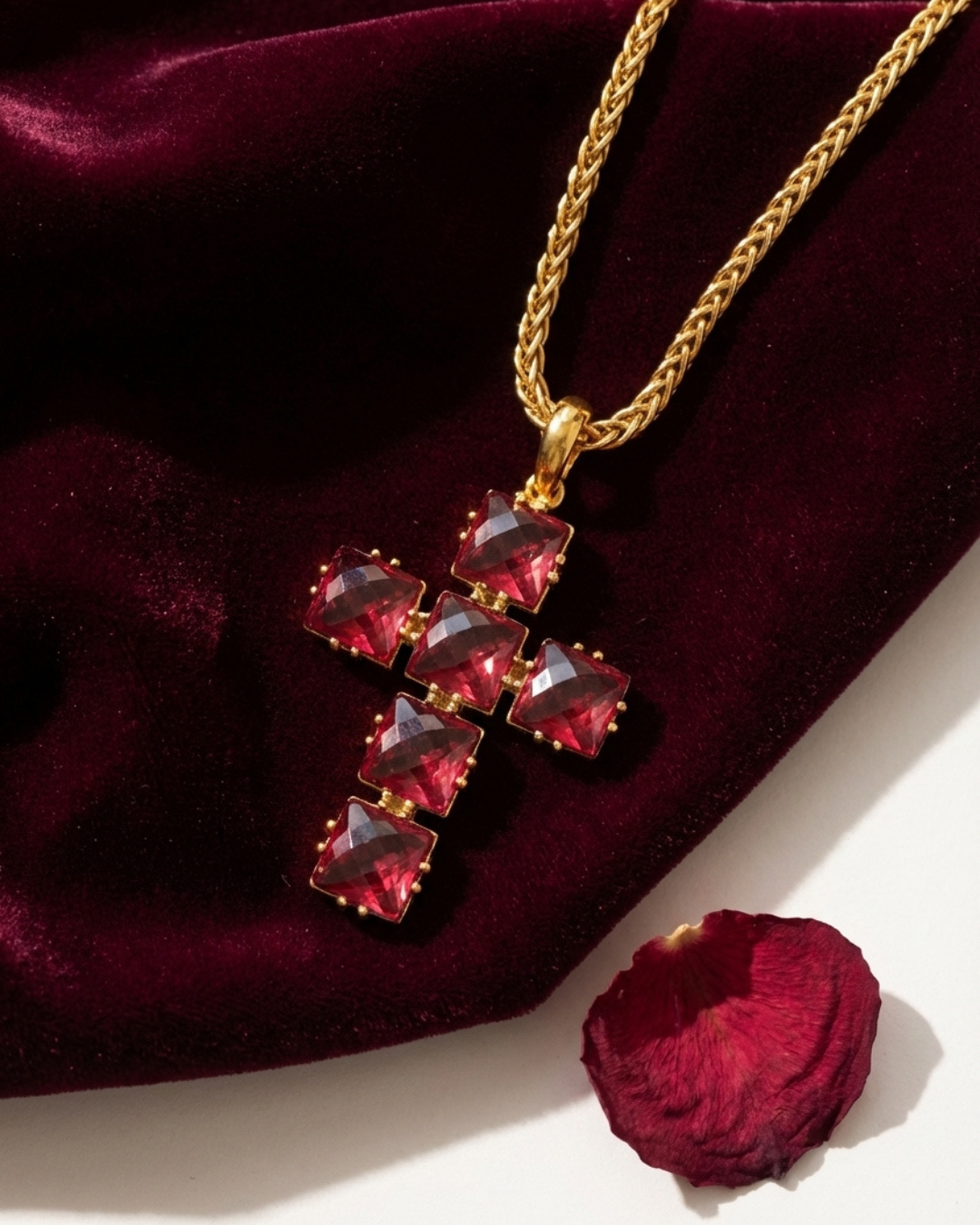 COLAR EM PRATA 925% COM CRUZ