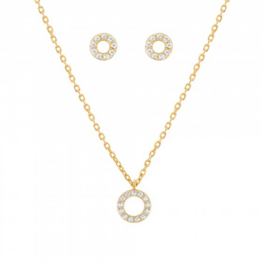 PACK UNIKE CLASSY & CHIC CIRCLE GOLD EM PRATA 925 UK.PK.1204.0022