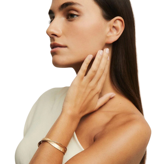 ESCRAVA VIDAL & VIDAL EM BRONZE COM BANHO DE OURO 18K
