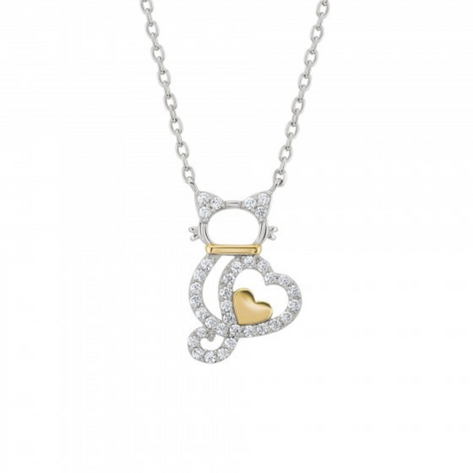 COLAR UNIKE PET LOVERS GATO EM PRATA 925 UK.CL.1205.0110