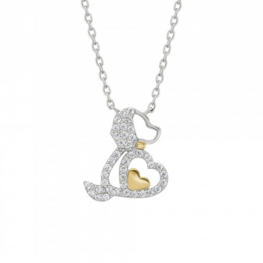 COLAR UNIKE PET LOVERS CÃO EM PRATA 925 UK.CL.1205.0111