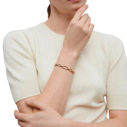 PULSEIRA VIDAL & VIDAL EM BRONZE COM BANHO DE OURO 18K