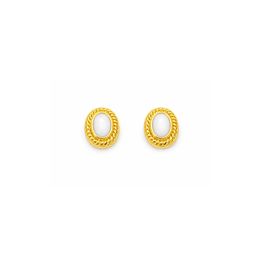 BRINCOS COULEURS D´ARGENT EM PRATA 925 2.60GR COM PEDRA NATURAL